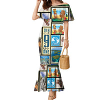 FSM Micronesia Culture Family Matching Mermaid Dress and Hawaiian Shirt LT05 Mom's Dress Colorful - Polynesian Pride