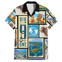 FSM Micronesia Culture Family Matching Off The Shoulder Long Sleeve Dress and Hawaiian Shirt LT05 Dad's Shirt - Short Sleeve Colorful - Polynesian Pride