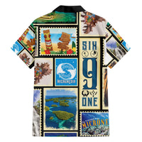 FSM Micronesia Culture Family Matching Off The Shoulder Long Sleeve Dress and Hawaiian Shirt LT05 - Polynesian Pride