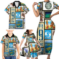 FSM Micronesia Culture Family Matching Short Sleeve Bodycon Dress and Hawaiian Shirt LT05 - Polynesian Pride