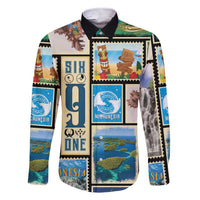 FSM Micronesia Culture Family Matching Short Sleeve Bodycon Dress and Hawaiian Shirt LT05 Dad's Shirt - Long Sleeve Colorful - Polynesian Pride