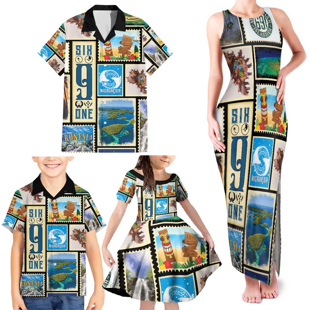 FSM Micronesia Culture Family Matching Tank Maxi Dress and Hawaiian Shirt LT05 - Polynesian Pride