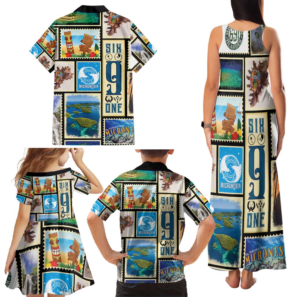 FSM Micronesia Culture Family Matching Tank Maxi Dress and Hawaiian Shirt LT05 - Polynesian Pride