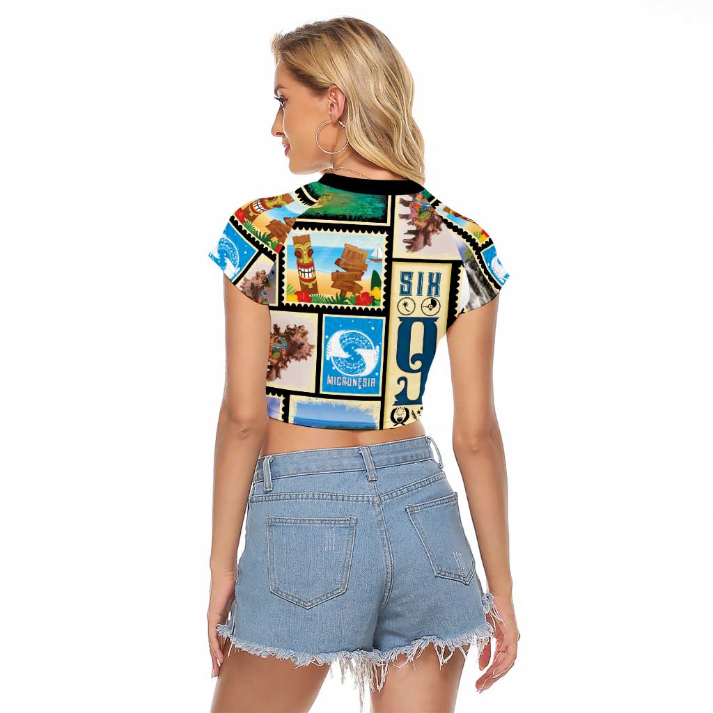FSM Micronesia Culture Raglan Cropped T Shirt