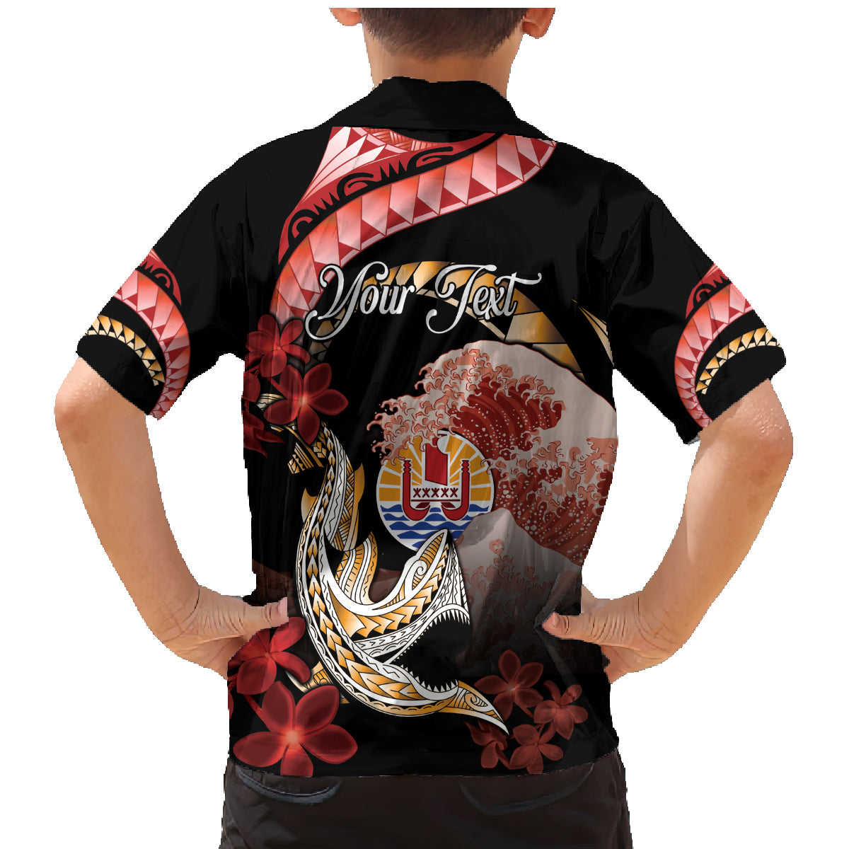 Personalised French Polynesia Victory Day Family Matching Mermaid Dress and Hawaiian Shirt Polynesian Pattern Plumeria LT05 - Polynesian Pride