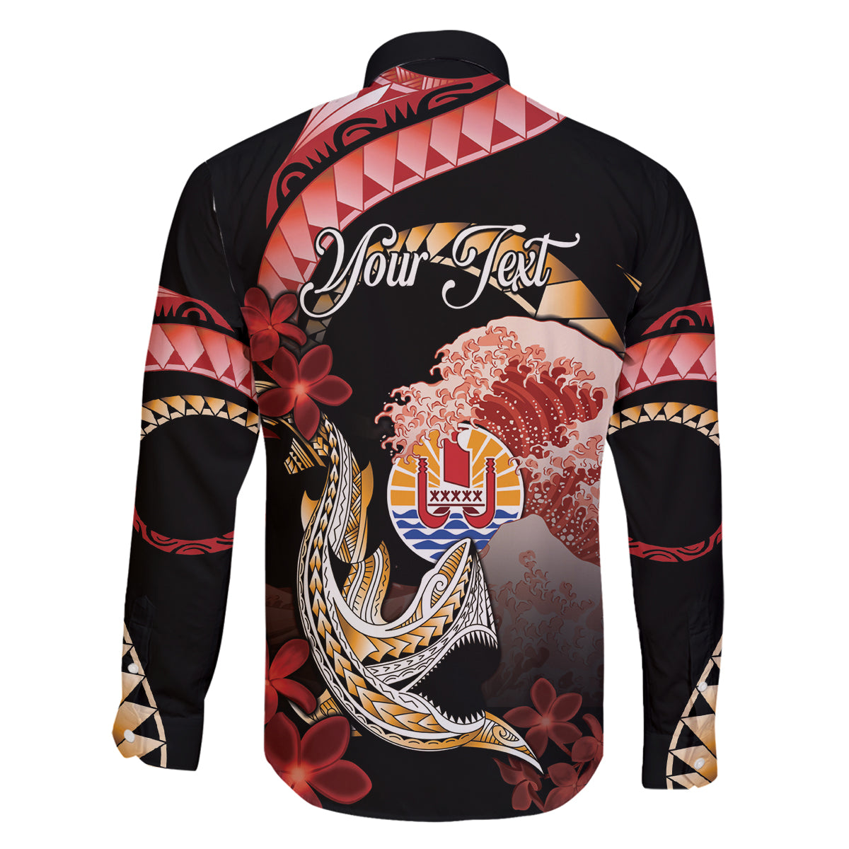 Personalised French Polynesia Victory Day Family Matching Off Shoulder Short Dress and Hawaiian Shirt Polynesian Pattern Plumeria LT05 - Polynesian Pride