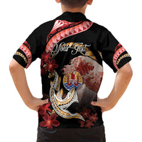 Personalised French Polynesia Victory Day Family Matching Puletasi and Hawaiian Shirt Polynesian Pattern Plumeria LT05 - Polynesian Pride
