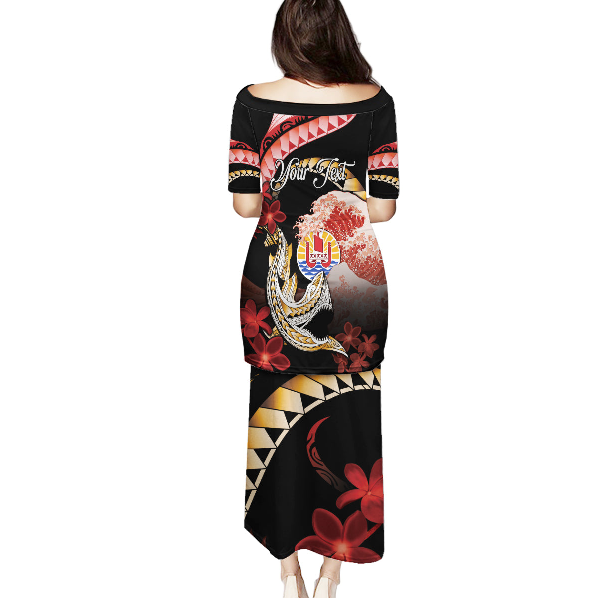 Personalised French Polynesia Victory Day Family Matching Puletasi and Hawaiian Shirt Polynesian Pattern Plumeria LT05 - Polynesian Pride