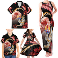 Personalised French Polynesia Victory Day Family Matching Tank Maxi Dress and Hawaiian Shirt Polynesian Pattern Plumeria LT05 - Polynesian Pride