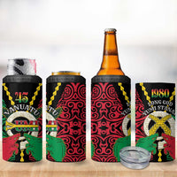 Vanuatu 45th Independence Day 4 in 1 Can Cooler Tumbler Long God Yumi Stanap Wild Boar LT05