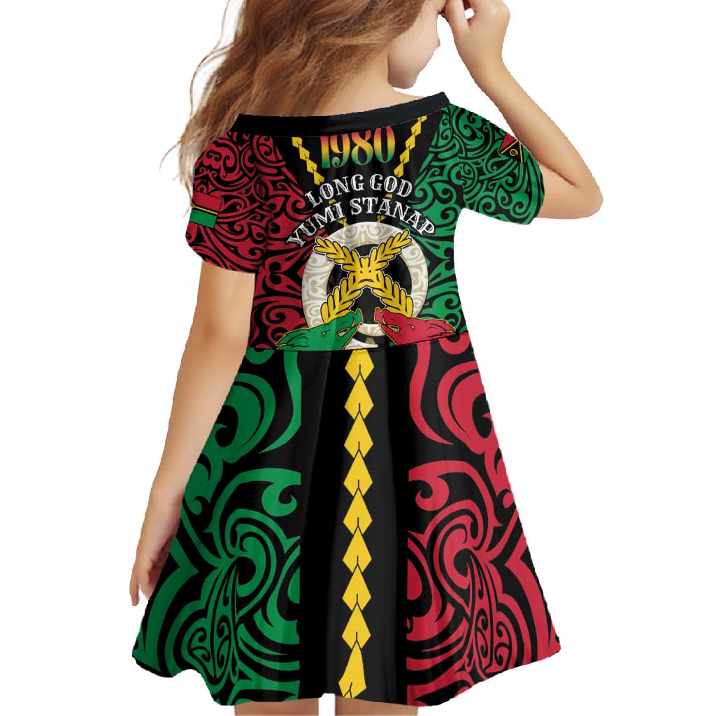 Vanuatu 45th Independence Day Family Matching Mermaid Dress and Hawaiian Shirt Long God Yumi Stanap Wild Boar LT05 - Polynesian Pride
