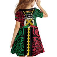Vanuatu 45th Independence Day Family Matching Off The Shoulder Long Sleeve Dress and Hawaiian Shirt Long God Yumi Stanap Wild Boar LT05 - Polynesian Pride