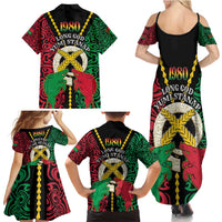 Vanuatu 45th Independence Day Family Matching Summer Maxi Dress and Hawaiian Shirt Long God Yumi Stanap Wild Boar LT05 - Polynesian Pride