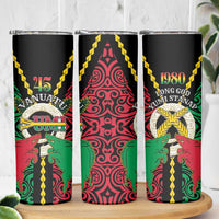 Vanuatu 45th Independence Day Skinny Tumbler Long God Yumi Stanap Wild Boar LT05 - Polynesian Pride