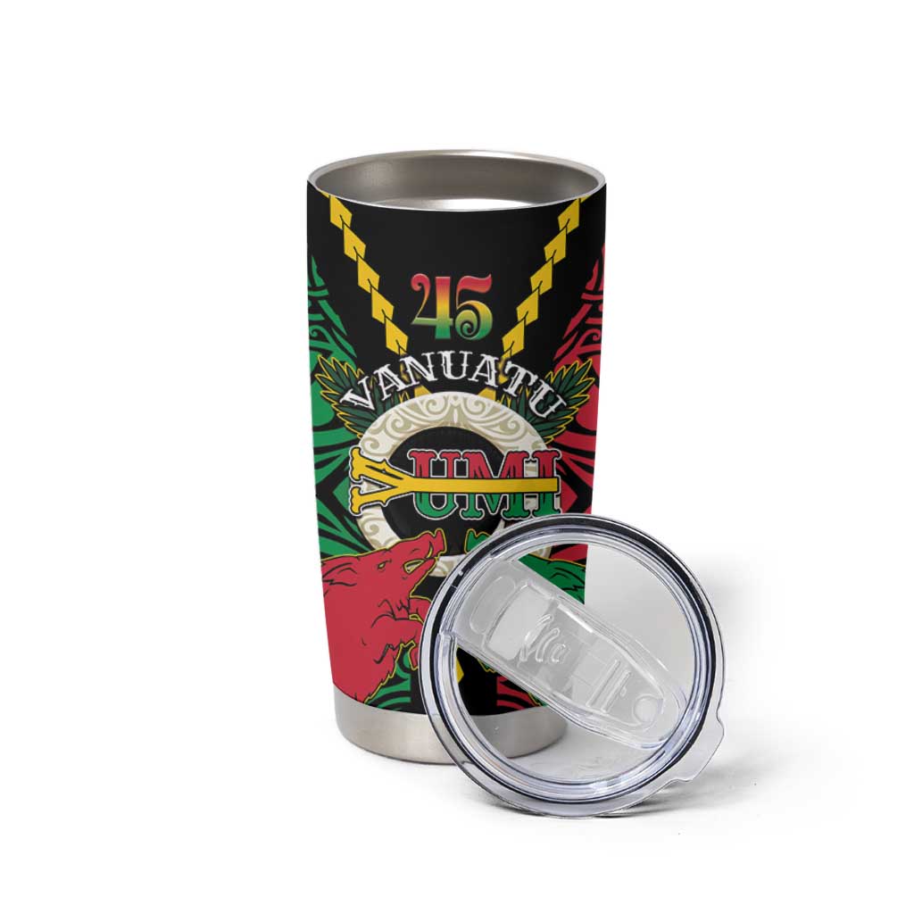 Vanuatu 45th Independence Day Tumbler Cup Long God Yumi Stanap Wild Boar LT05