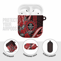 Hawaii Lahainaluna High School AirPods Case Tribal Tattoo With Hibiscus Flowers LT05 - Polynesian Pride