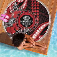 Hawaii Lahainaluna High School Beach Blanket Tribal Tattoo With Hibiscus Flowers