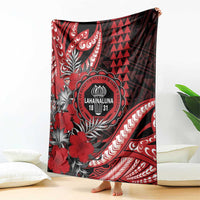 Hawaii Lahainaluna High School Blanket Tribal Tattoo With Hibiscus Flowers