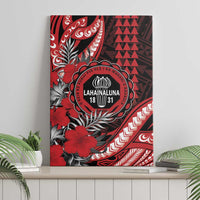 Hawaii Lahainaluna High School Canvas Wall Art Tribal Tattoo With Hibiscus Flowers