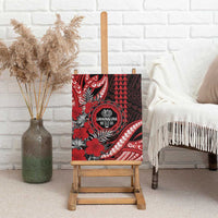 Hawaii Lahainaluna High School Canvas Wall Art Tribal Tattoo With Hibiscus Flowers