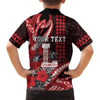 Personalized Hawaii Lahainaluna High School Family Matching Long Sleeve Bodycon Dress and Hawaiian Shirt Tribal Tattoo With Hibiscus Flowers LT05 - Polynesian Pride