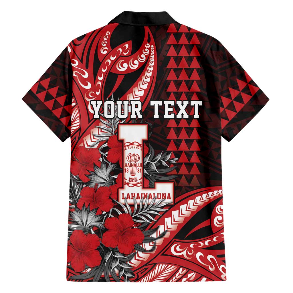 Personalized Hawaii Lahainaluna High School Family Matching Puletasi and Hawaiian Shirt Tribal Tattoo With Hibiscus Flowers LT05 - Polynesian Pride