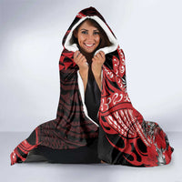 Hawaii Lahainaluna High School Hooded Blanket Tribal Tattoo With Hibiscus Flowers LT05 - Polynesian Pride