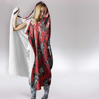 Hawaii Lahainaluna High School Hooded Blanket Tribal Tattoo With Hibiscus Flowers LT05 - Polynesian Pride