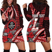 Personalized Hawaii Lahainaluna High School Hoodie Dress Tribal Tattoo With Hibiscus Flowers LT05 - Polynesian Pride