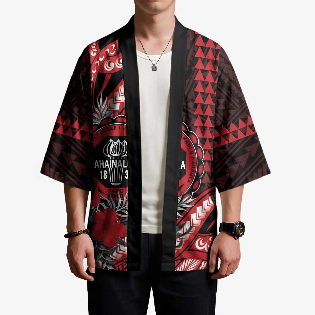 Personalized Hawaii Lahainaluna High School Kimono Tribal Tattoo With Hibiscus Flowers