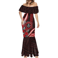 Personalized Hawaii Lahainaluna High School Mermaid Dress Tribal Tattoo With Hibiscus Flowers LT05 - Polynesian Pride