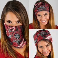 Hawaii Lahainaluna High School Neck Gaiter Tribal Tattoo With Hibiscus Flowers