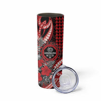Personalized Hawaii Lahainaluna High School Skinny Tumbler Tribal Tattoo With Hibiscus Flowers LT05 - Polynesian Pride