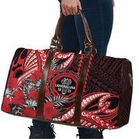 Hawaii Lahainaluna High School Travel Bag Tribal Tattoo With Hibiscus Flowers LT05 - Polynesian Pride