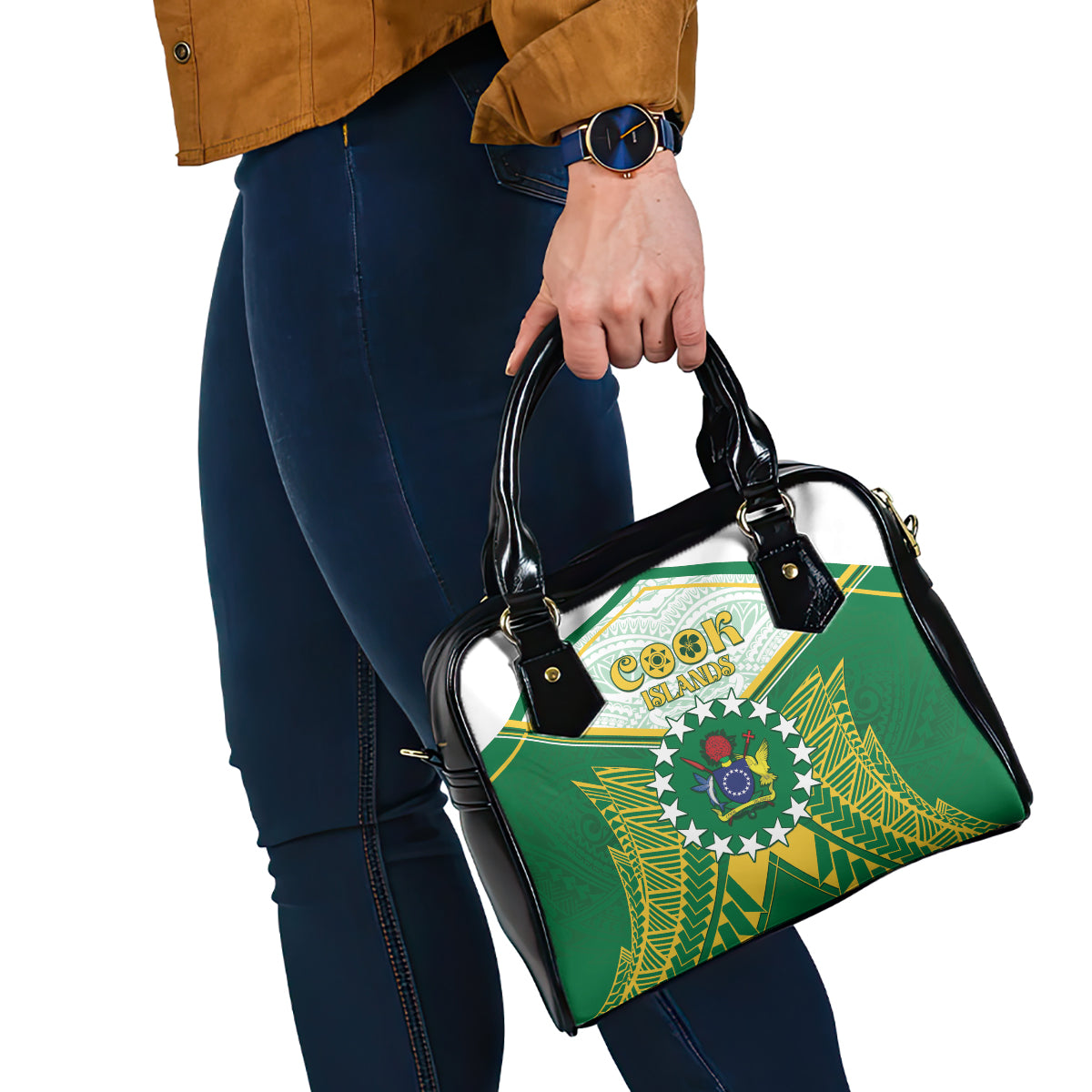 Cook Islands Ra o te Ui Ariki Shoulder Handbag Polynesian Pattern
