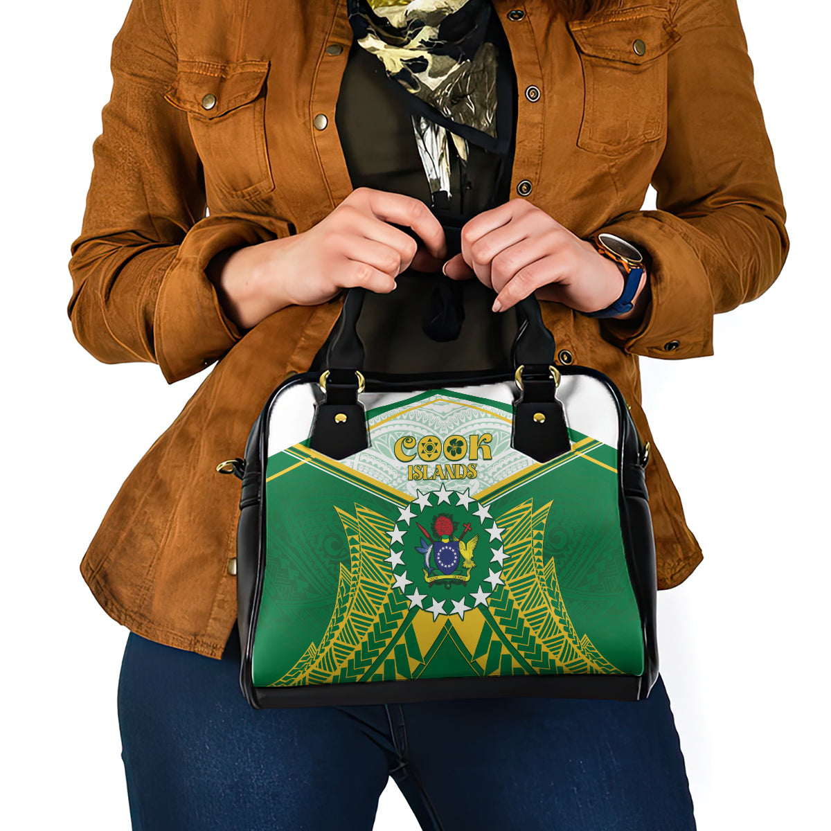 Cook Islands Ra o te Ui Ariki Shoulder Handbag Polynesian Pattern