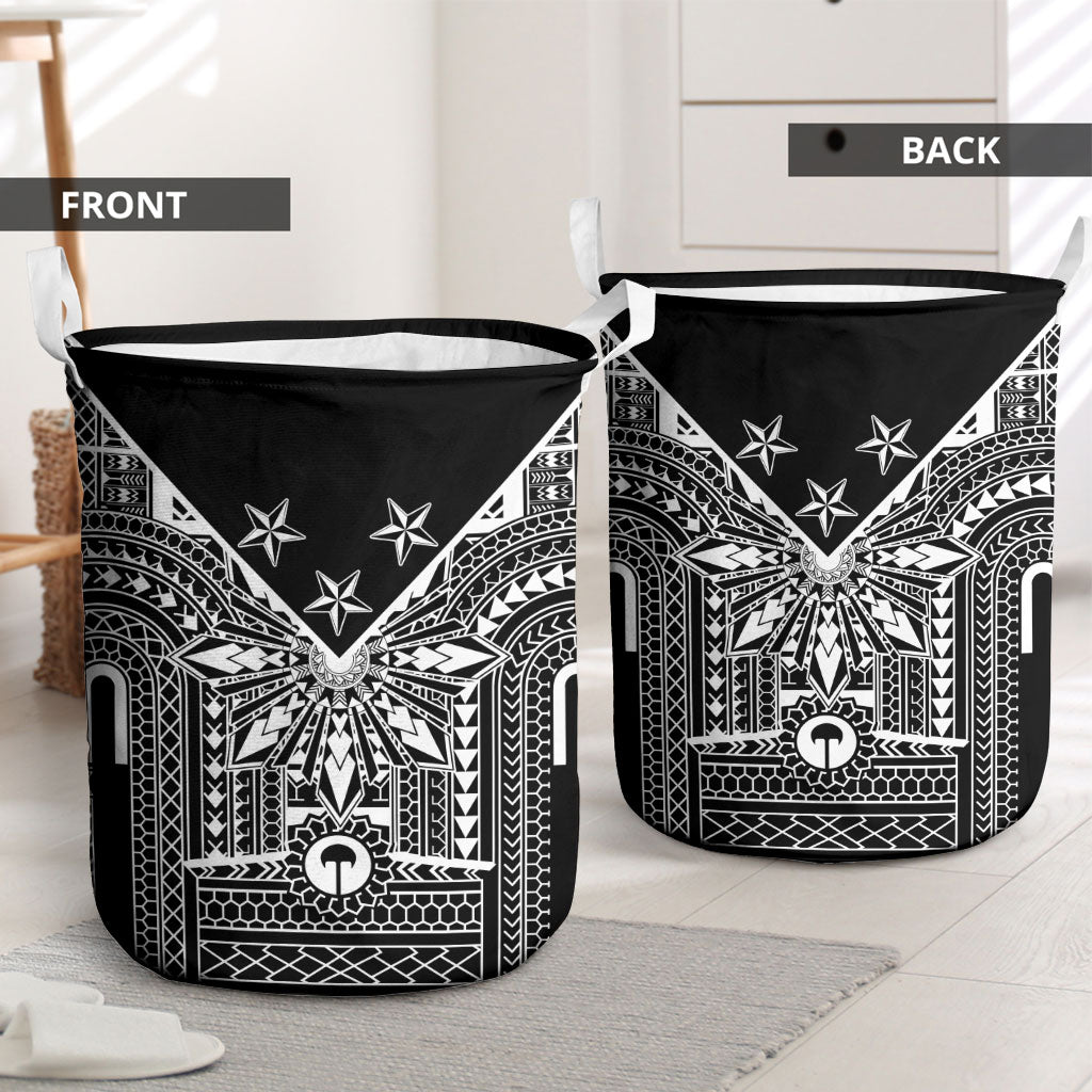 Black Philippines Sun Star Laundry Basket Igorot Tribal Inspiration