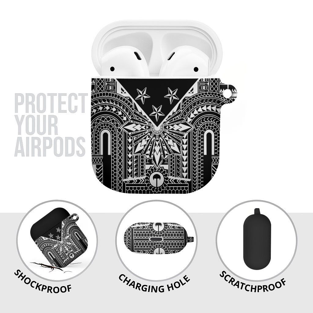 Black Philippines Sun Star AirPods Case Igorot Tribal Inspiration LT05 - Polynesian Pride