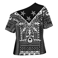 Black Philippines Sun Star Cross Shoulder Shirt Igorot Tribal Inspiration