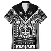 Black Philippines Sun Star Family Matching Mermaid Dress and Hawaiian Shirt Igorot Tribal Inspiration LT05 Dad's Shirt - Short Sleeve Black - Polynesian Pride