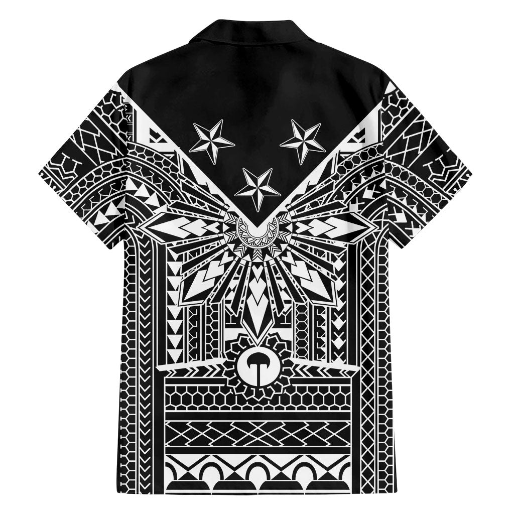 Black Philippines Sun Star Family Matching Summer Maxi Dress and Hawaiian Shirt Igorot Tribal Inspiration LT05 - Polynesian Pride