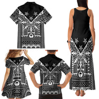 Black Philippines Sun Star Family Matching Tank Maxi Dress and Hawaiian Shirt Igorot Tribal Inspiration LT05 - Polynesian Pride