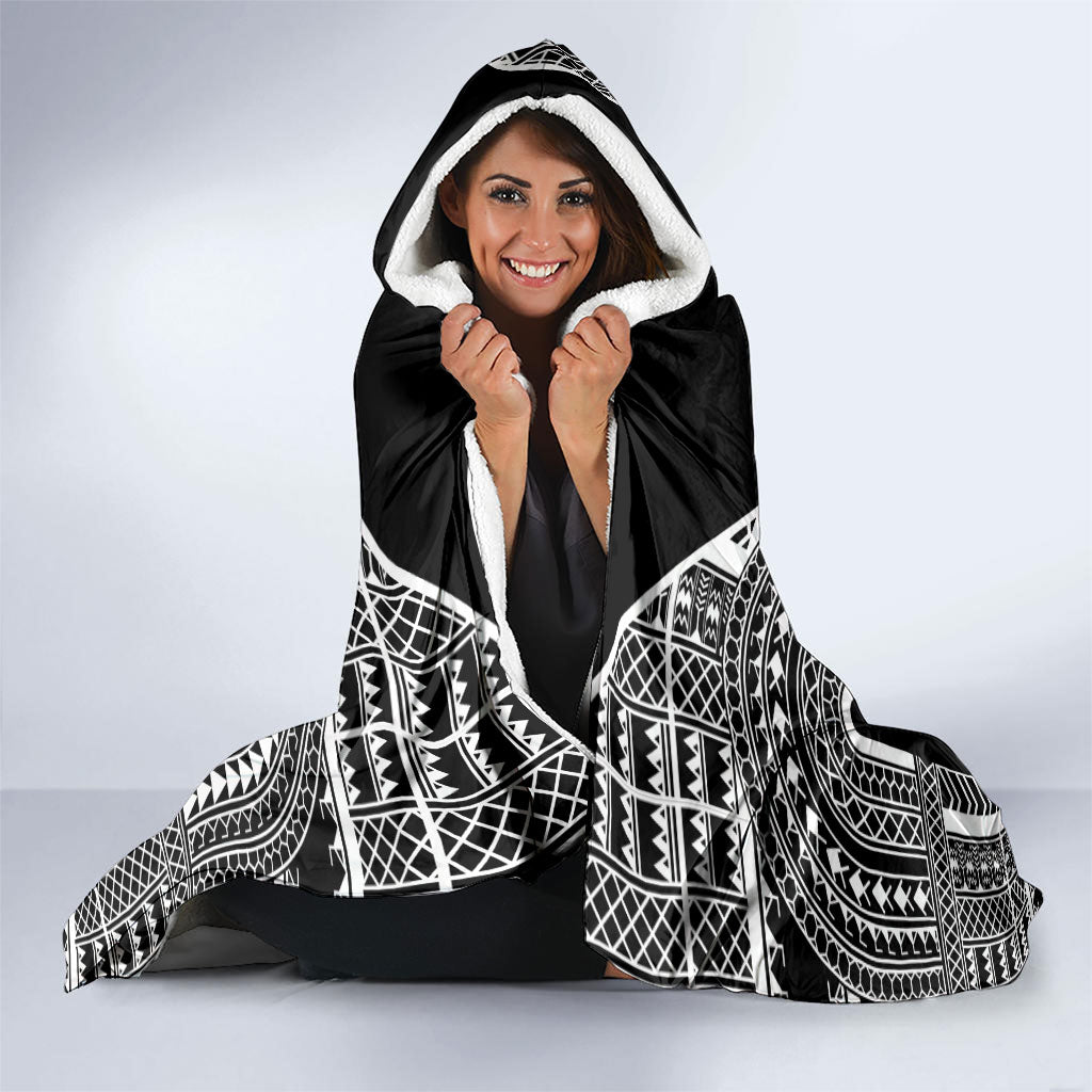 Black Philippines Sun Star Hooded Blanket Igorot Tribal Inspiration LT05 - Polynesian Pride