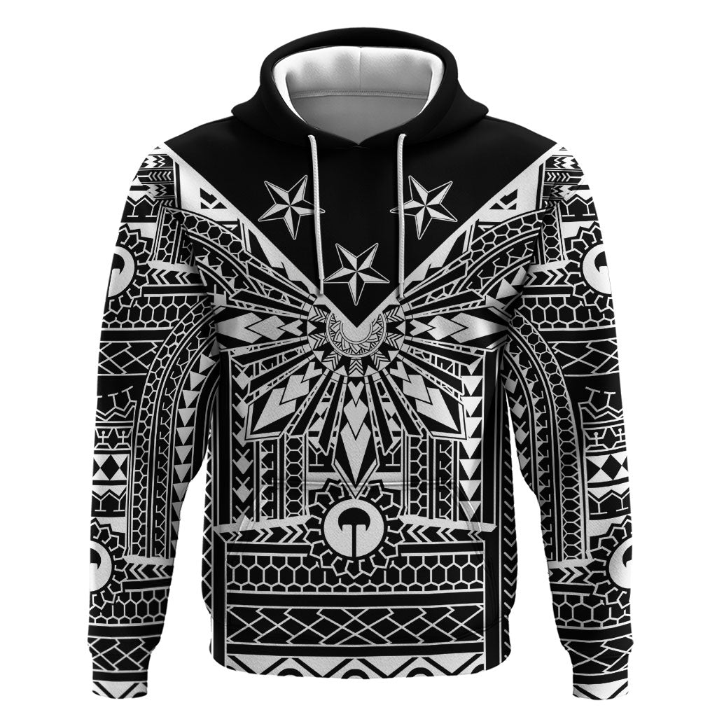 Black Philippines Sun Star Hoodie Igorot Tribal Inspiration LT05 Pullover Hoodie Black - Polynesian Pride
