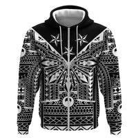 Black Philippines Sun Star Hoodie Igorot Tribal Inspiration LT05 Zip Hoodie Black - Polynesian Pride