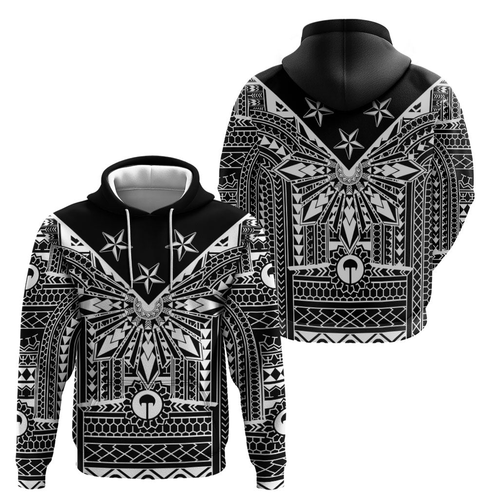 Black Philippines Sun Star Hoodie Igorot Tribal Inspiration LT05 - Polynesian Pride