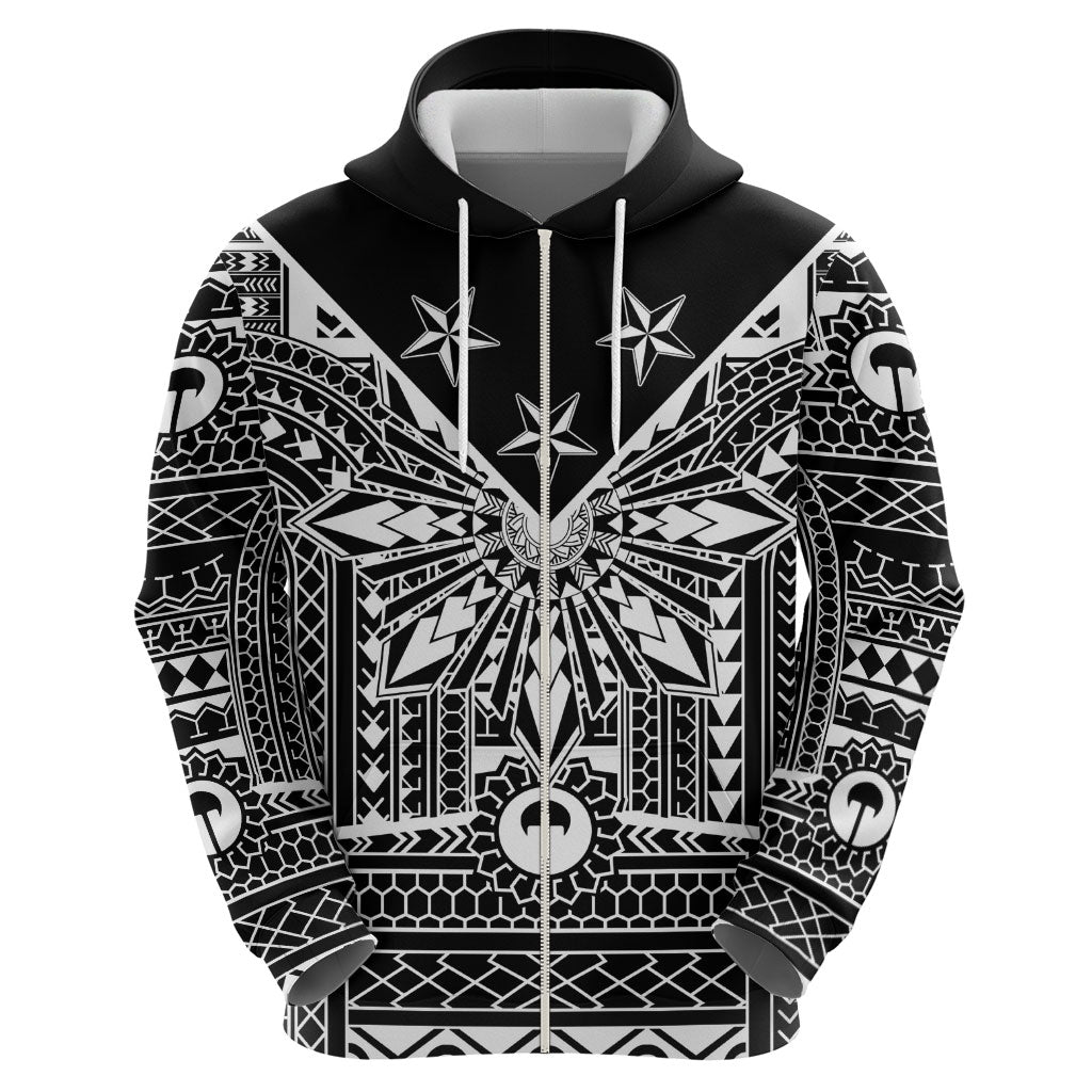 Black Philippines Sun Star Hoodie Igorot Tribal Inspiration LT05 - Polynesian Pride
