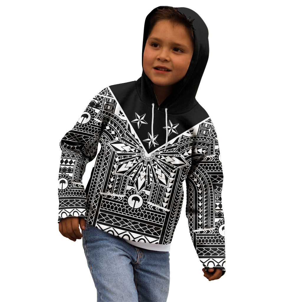 Black Philippines Sun Star Kid Hoodie Igorot Tribal Inspiration