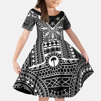 Black Philippines Sun Star Kid Short Sleeve Dress Igorot Tribal Inspiration