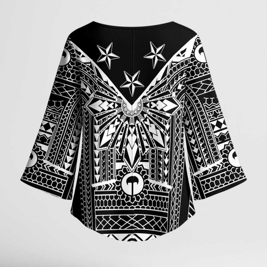 Black Philippines Sun Star Kimono Sleeve Blouse Igorot Tribal Inspiration